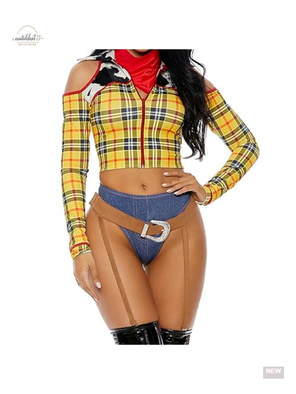Sexy Cowboy Movie Character Costume Set with Belt & Bandana